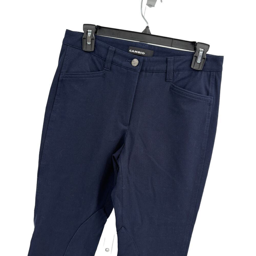 Cambio Raja Blue Moto Style Ankle Zip Pants US 8